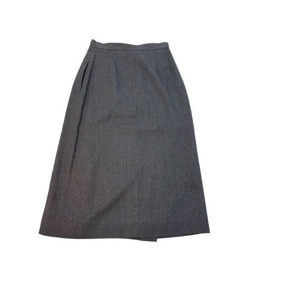 Vintage lady Thomson 100% wool fully lined wrap skirt knee to midi length size 8 - Picture 6 of 16